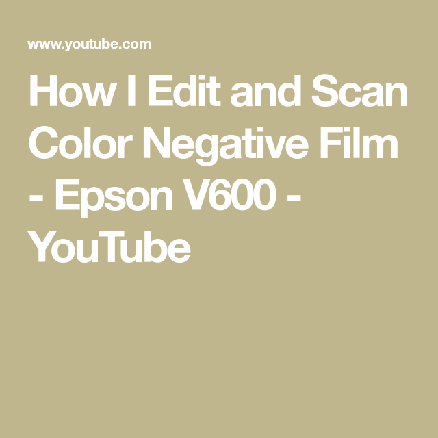 epson v600 scanner tutorial